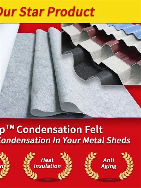 metal roofing sheet with anti-condensation felt|Drip Stop For Metal Roofing .